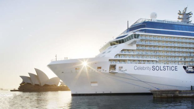 The Celebrity Solstice in Sydney.