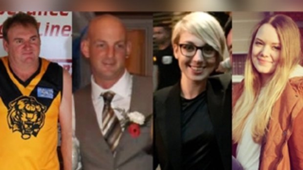 Kym Brett Curnow, Thomas Leslie Butcher, Anna Sashohova Winther and Julia Kohrs-Lichte were killed in the Esperance fires.