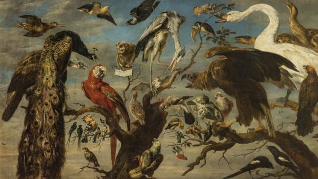 Frans Snyders, <i>Concert of birds</i>, (1630-40), oil on canvas, 136.5 x 240cm, The State Hermitage Museum, St Petersburg. Acquired from the collection of Sir Robert Walpole, Houghton  Hall, 1779.