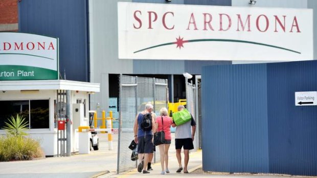 The SPC Ardmona factory in Shepparton.