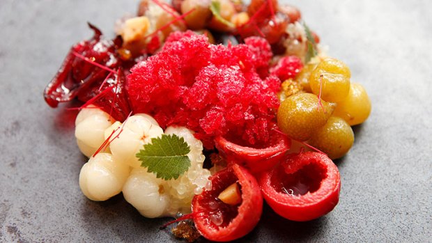 The Native Fruits of Australia dish at Attica, one of Victoria's four three-hatted restaurants, in Ripponlea.