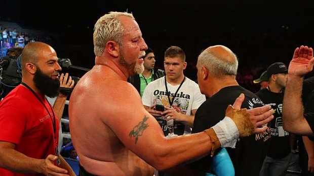 Francois Botha after his fight against Sonny Bll Williams.