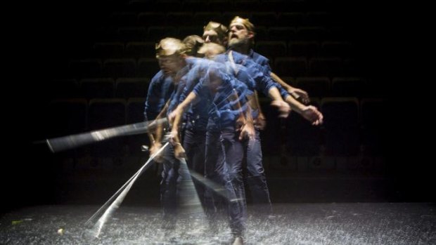 Over in a flash: Macbeth's final battle is rendered with strobe-lit choreography. 