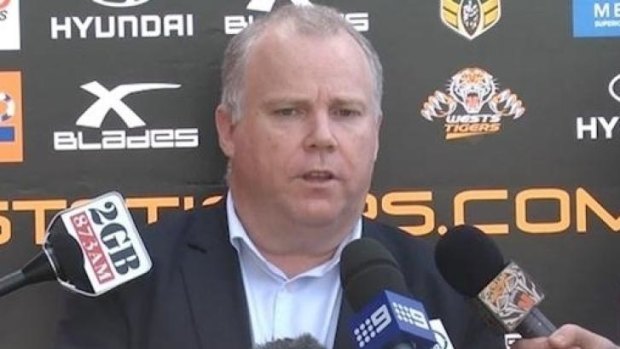 Cleared the air: Tigers chief executive Grant Mayer (pictured) and Robbie Farah have ended their standoff.