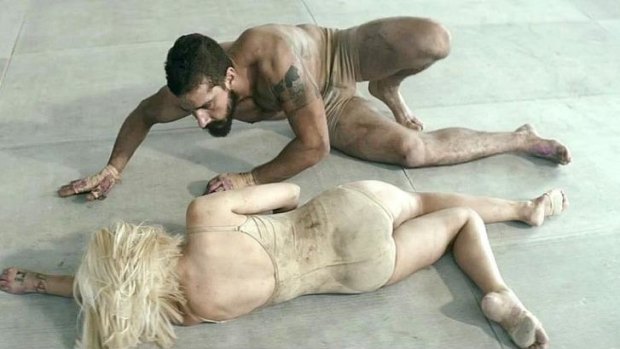 Still from Sia's Elastic Heart video clip, featuring Maddie Ziegler and Shia LeBeouf
