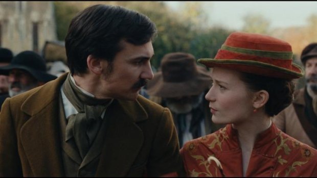 Henry Lloyd-Hughes and Mia Wasikowska in <i>Madame Bovary</i>.