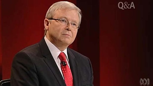 Prime Minister Kevin Rudd: his answer has caused a broad spectrum of reactions.