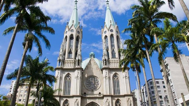 Se Cathedral in downtown Sao Paulo.