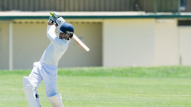 North Canberra Gungahlin batsman Jason Kila in action.