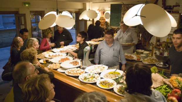 A tapas bar in San Sebastian, Spain.