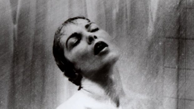 Actress Janet Leigh in Alfred Hitchcock's 1960 thriller <i>Psycho</i>. 'Everyone knows the shower music,' biographer Stephen Smith says of Bernard Herrmann's score.