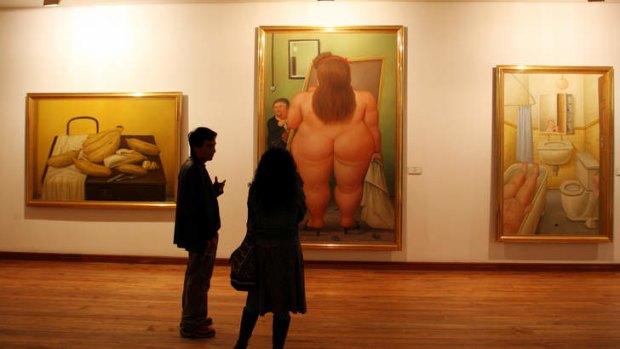 Paintings by Fernando Botero at the Botero Museum.