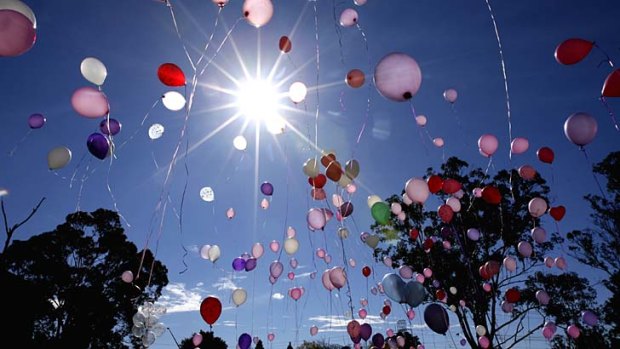 A community balloon release.