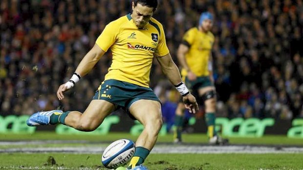 Christian Lealiifano had an off night with the boot against Scotland.