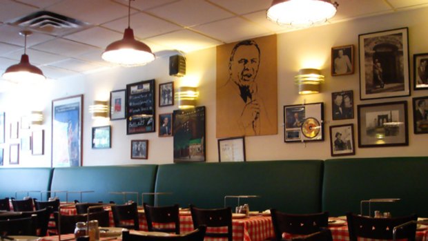 Base instincts ... inside Frank Sinatra's favourite pizza joint.