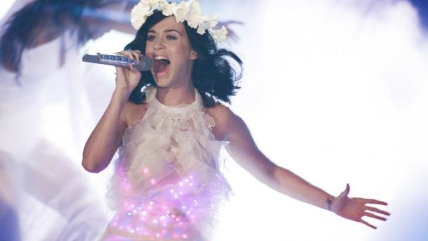 Katy Perry performing during <i>The Voice</i> in Germany last year.