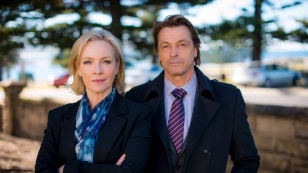 Rebecca Gibney and Peter O'Brien in <i>Winter</i>.