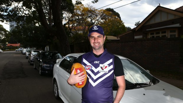 Now Freo fan David Panagopoulos lives in Sydney, at least he isn't facing another six-day round road trip. 