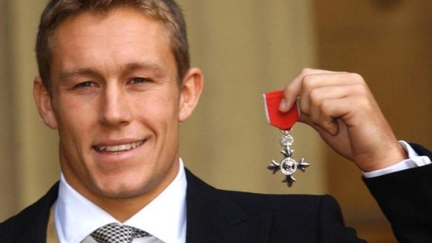 Wilkinson poses with his MBE in 2003. A knighthood beckons after his retirement.