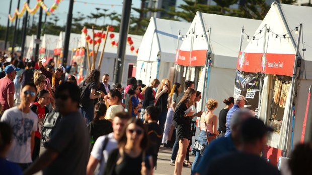 People flock to Chinese-themed festivities at Docklands.