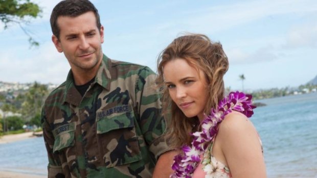 Hello or goodbye? Bradley Cooper and Rachel McAdams in <i>Aloha</i>.