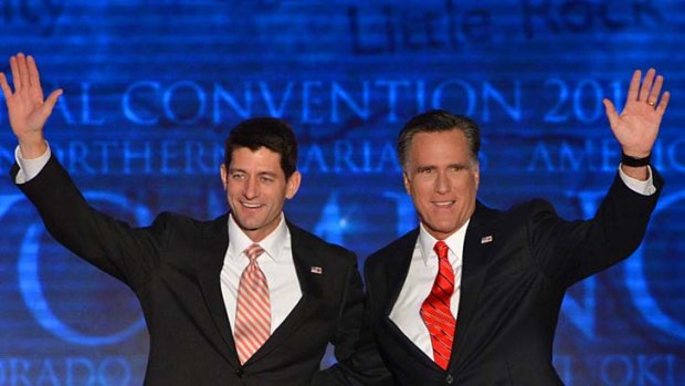 Dream team ... Paul Ryan and Mitt Romney. Mr Ryan's speech was hailed before coming under scrutiny for bending the truth.