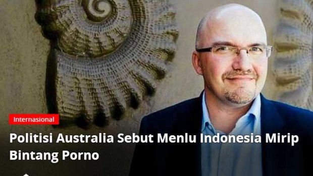Textor's comments lead the hompage of popular Indonesian news website Kompas.com.