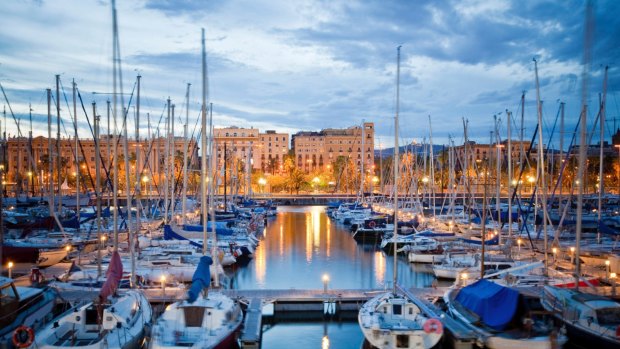 Harbour in La Rambla Barcelona
