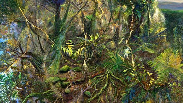 New phase ... plants and the undergrowth loom large in William Robinson's <em>Afternoon Light Springbrook</em> (2011).