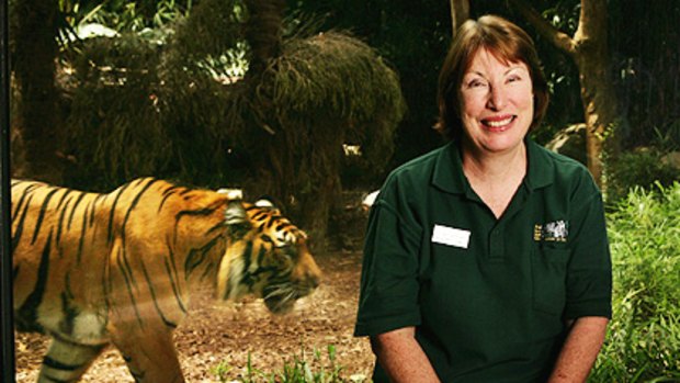 Marg Jones at Melbourne Zoo's tiger enclosure. "We aim to engage the public in issues of wildlife conservation and encourage people to think about what they can do."