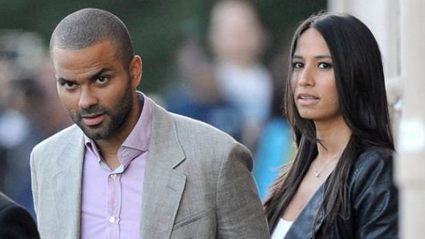 The happy couple: Tony Parker and Axelle Francine.