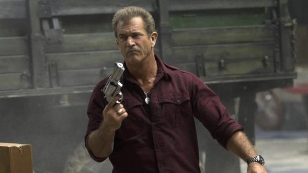 One of the worst: Mel Gibson in The Expendables 3, has been nominated for a Razzie award.