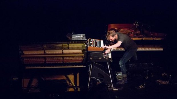 Nils Frahm: Happiest when surrounded by his instruments. 