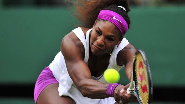Dominant ... Serena Williams plays a double-handed backhand.