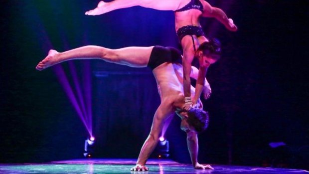 Valerii Volynets and Yuliia Lytvynchuk don't need trapezes for their act.
