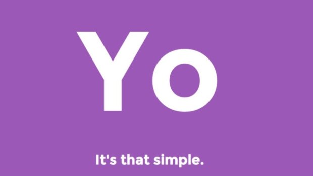 The Yo app says "yo". That's it.