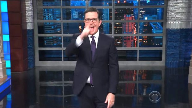 Yes! Stephen Colbert shares with America his delight that Australia voted overwhelmingly for same-sex marriage.