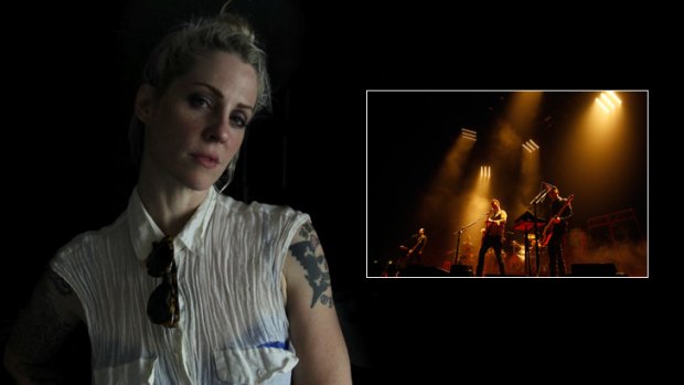 Punk rocker Brody Dalle; (inset) Queens of the Stone Age.