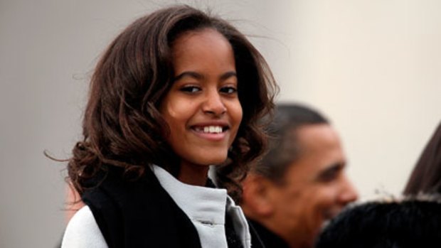 First daughter ... Malia Obama, 12, is already 1.73m tall.