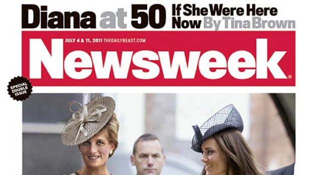 Controversial ... a computer-generated image of Princess Diana with Kate Middleton.
