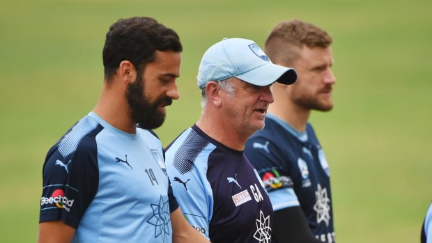 Dual role: The New Zealand job would allow Graham Arnold to continue coaching Sydney FC.
