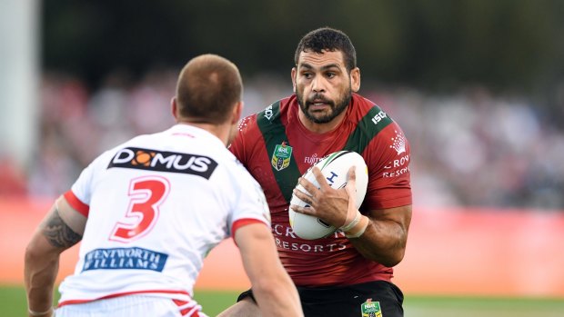 Greg Inglis returned to the field on Saturday night after a year on the sidelines. 
