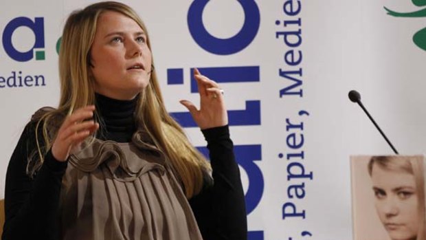 Kidnapped when she was 10-years-old ... Natascha Kampusch launches her book in Vienna.