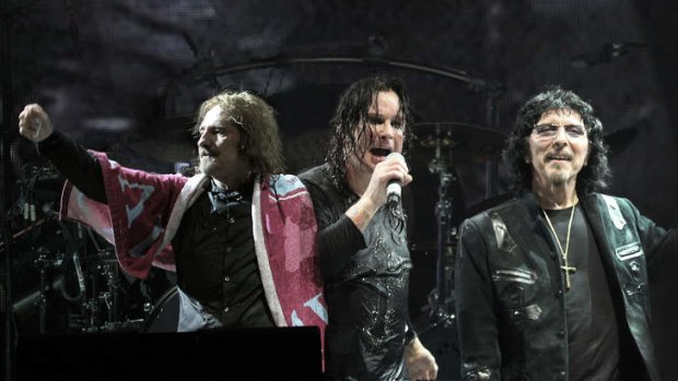 Black Sabbath: Geezer Butler (left), Ozzy Osbourne, and Tommy Iommi.