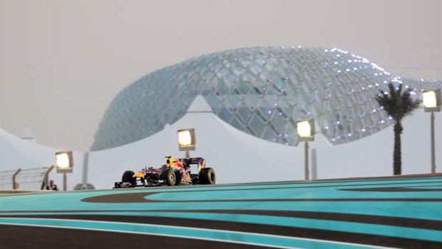 Mark Webber on the Yas Marina circuit this week, a long way from police chases in Queanbeyan.
