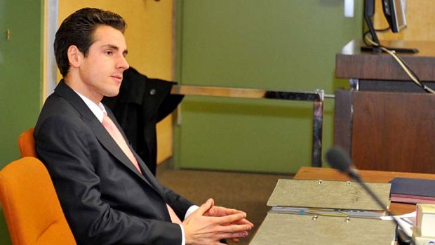 German Formula One driver Adrian Sutil in the district court in Munich.