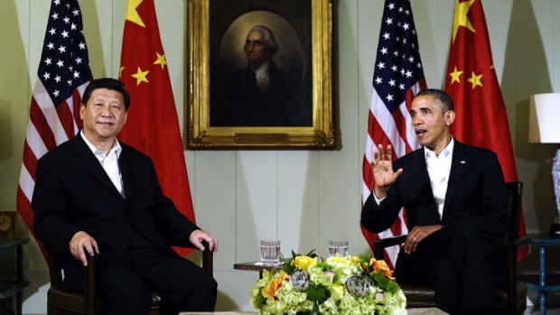 US President Barack Obama and Chinese President Xi Jinping at a California meeting last June.