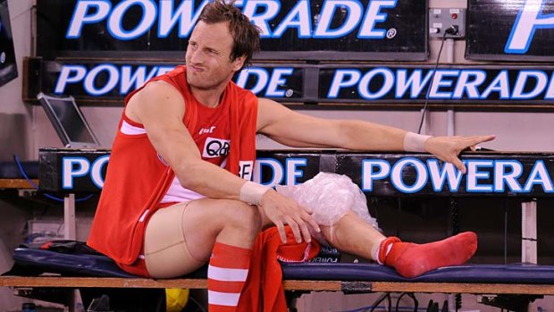Injured: Swans' Jude Bolton.