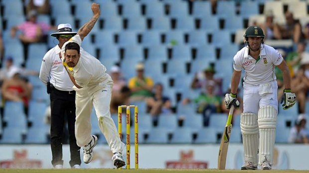 In the first innings, Mitchell Johnson bowled at an average of 143.9km/h and a peak of 150.6km/h