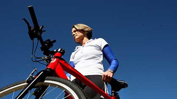 Kristina Keneally ... on a better cycling day.